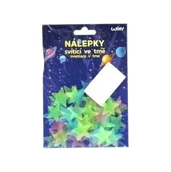 Dětská houpačka Nálepky 12x17 cm svítící ve tmě Hvězdy, 60 ks