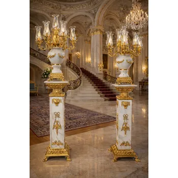 Stojací lampa Zámecké podlahové lampy na konzolích pár