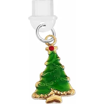 Záslepka proti prachu s přívěskem do USB-C konektoru pro Apple zařízení - vánoční stromek