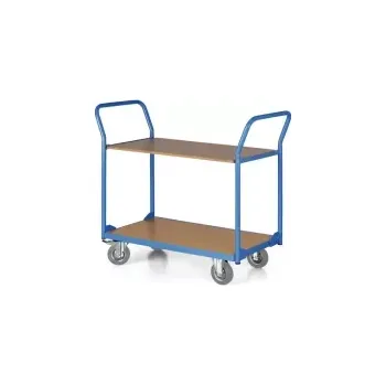 Plošinový vozík Policový vozík dílenský - 2 police 700 x 450 mm nešpinící