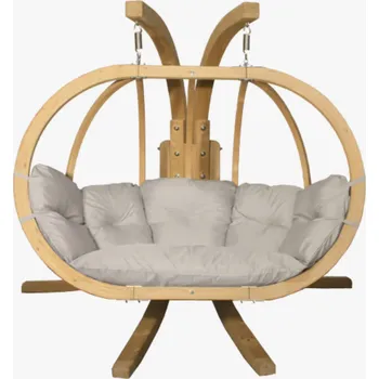 Křeslo Patio Závěsné křeslo Swing Pod Cream XL se stojanem CZILLO 409612