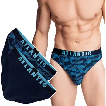 Slipy Pánské SLIPY Atlantic 2MP-1559 slipy BAVLNĚNÉ 2-BALENÍ - M