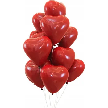 Balónek Balónky červená srdce na Valentýna narozeniny dekorace sada 30cm 100 Ks