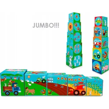Dřevěná hračka Vzdělávací pyramida Jumbo Farma 1l+ Scratch