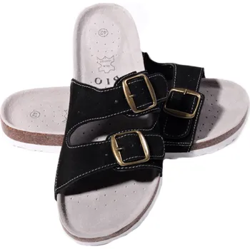 Dámská obuv GiNo Dámské korkové pantofle - Černé Velikost: 37