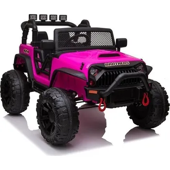 Dětské elektrovozidlo LEAN CARS Elektrické autíčko Jeep Brothers růžové 24V 2x200W