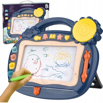 Magnetická kreslící tabulka Magnetická tabulka na kreslení s barevným displejem a razítky