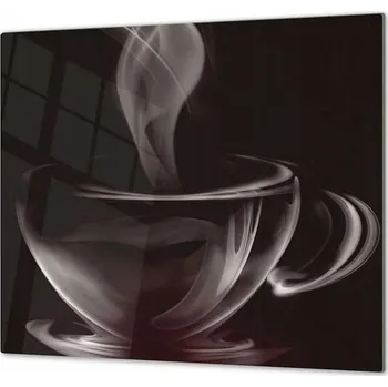 Kuchyňské prkénko Kuchyňská deska na krájení protiskluzová z tvrzeného sklo 60x52cm Káva