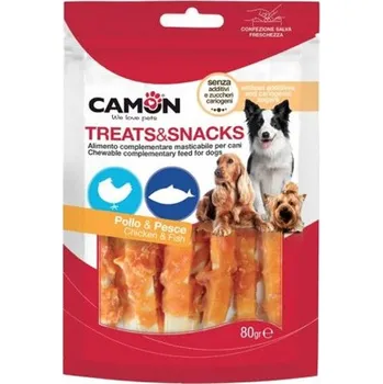 Pamlsek pro psa Camon Treats&Snacks Dog - Proužky tresky s kuřetem 80 g