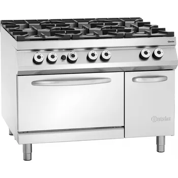 Sporák BARTSCHER Plynový sporák 6 hořáků s plynovou troubou, 1200x900x900 mm | BARTSCHER, 2952291