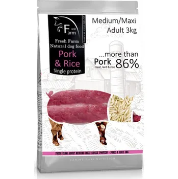 Krmivo pro psa Ani - pet Fresh Farm Adult Medium&Maxi Single Protein - Pork & Rice 3 kg