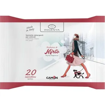 Kosmetika pro psa Camon Vlhčené utěrky pro zvířata Ingenya s vůní myrty obecné 20ks