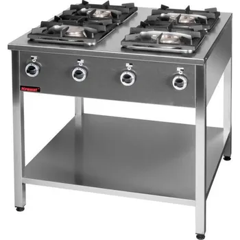 Sporák KROMET Volně stojící plynový vařič 4-hořák, 900X850x850 mm | KROMET, 000.KG-4L