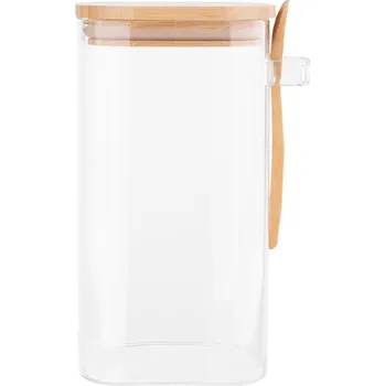 Dóza na potraviny Nádoba s lžičkou Altom Design 1,2 l 10,3x19 cm hnědo-průhledný