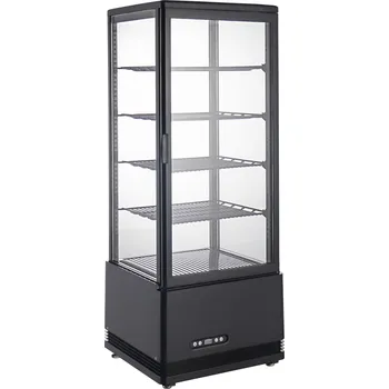 TECHNICA Stolní chladicí vitrína černá s osvětlením 4xLED, 98 l, 452x406x1116 mm | TECHNICA, Cold Line Air