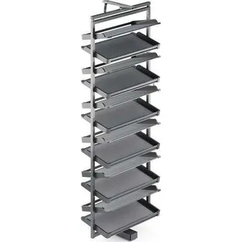 Šatní skříň In-Design Otočné police na boty – 4 / 10 / 12 polic, výsuvný, otočný 360° antracit Počet polic: 12