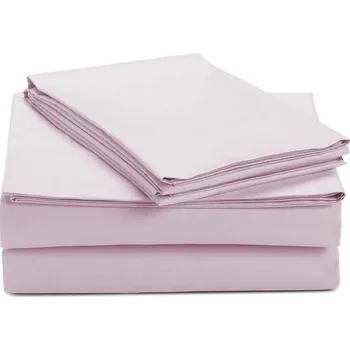 Prostěradlo PROSTĚRADLO BEZ GUMY MĚKKÉ BAVLNĚNÉ SATÉNOVÉ 90X200CM RŮŽOVÉ