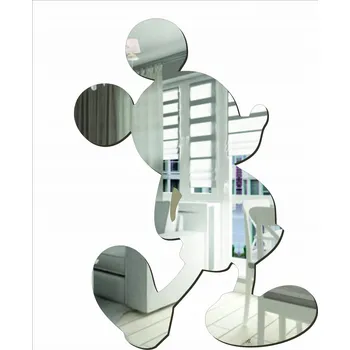 Zrcadlo Dekorativní Zrcadlo Akrylové Miki Stříbrné | 400x294 mm | Bezpečné