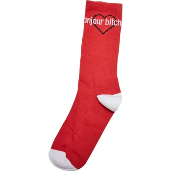 Pánské oblečení Bonjour Bitches Socks 3-Pack black/white/red Mister Tee červená 2540619