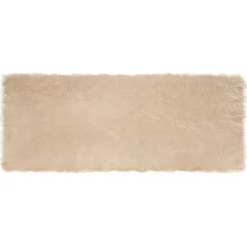 Koberec Umělý ovčí koberec béžový 80 x 200 cm Polyester