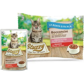 Krmivo pro kočku Stuzzy Cat Chunks Multipack hovězí a vepřové kousky 4x85g