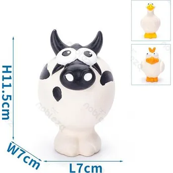 Hračka pro psa Latexová zvířátka Nobleza pro psa - kráva, husa a slepice 10,5 cm Barva: Bílá