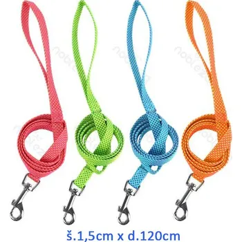 Vodítko pro psa Vodítko Nobleza puntíkované M (š. 1,5 cm x d. 120 cm) Barva: Oranžová
