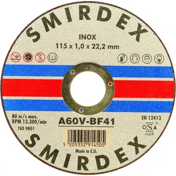 Řezný kotouč Smirdex 914 Inox řezný kotouč 180 mm x 1,6 mm x 22 mm