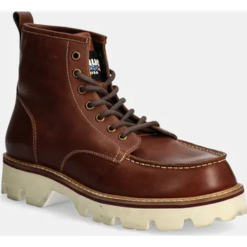 Pánská zimní obuv Kožené boty Blauer RUSK F4RUSK03.LEP hnědá 88X, EUR 45