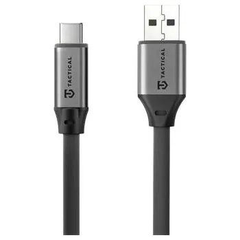 Datový kabel Tactical Fat Man 2.0 Cable USB-A/USB-C 1m Grey