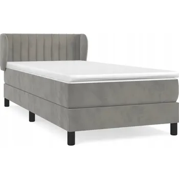 Postel Čalouněná jednolůžková postel VidaXL 100x200 cm, betonová barva