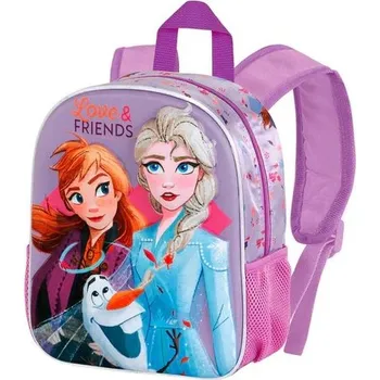 Dětský batoh Disney Frozen 2 Kamarádi - Malý 3D batoh, Fuchsia (fuchsiová), 26 x 31 cm, Objem 8 l.