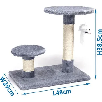 Škrabadlo pro kočky Nobleza - Mini s patrem šedé 1ks
