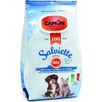 Kosmetika pro psa Vlhčené utěrky pro zvířata Camon s vůní Amber 100 ks