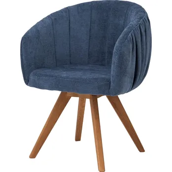 Otočné dubové křesílko Elba modré