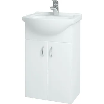 Koupelnový nábytek DŘEVOJAS Pluto 50 spodní skříň s umyvadlem Apolo 50 bílá 52310
