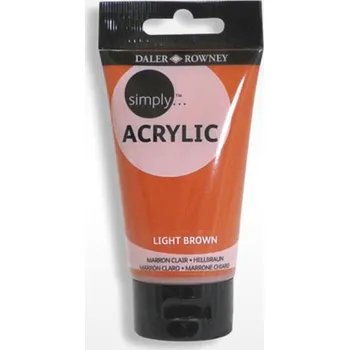 Vodová barva Daler-Rowney Barva akrylová Simply 75 ml, Light Brown