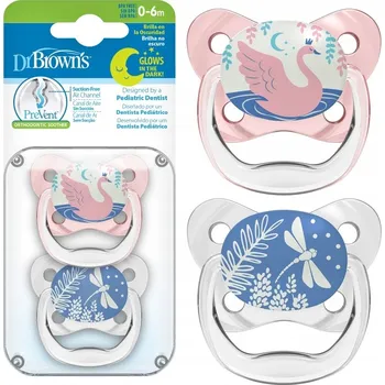 dudlíky Ortodontická silikonová Dudlík Dr Brown's 0+