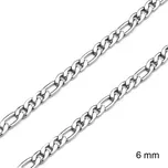 Daniel Dawson Náhrdelník Figaro - 6 mm ocelový řetízek, chirurgická ocel NH1250/45 Stříbrná 45 cm 6 mm