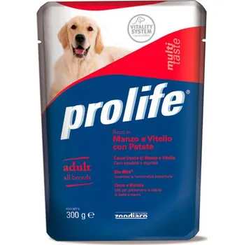 Krmivo pro psa Zoodiaco Prolife Adult - Hovězí a telecí s bramborami 300g