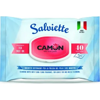 Kosmetika pro psa Vlhčené ubrousky pro zvířata Camon s vůní čajovníku 40 ks