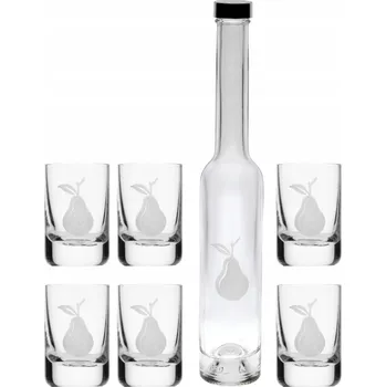 Sklenice Láhev Platina + Favorit 6 ks, hruška