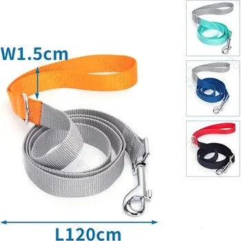 Vodítko pro psa Vodítko Nobleza dvoubarevné S (š. 1,6 cm x d. 120 cm) Barva: Oranžová