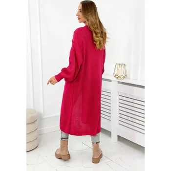 Dámský svetr Svetr dlouhý kardigan fuchsie UNI