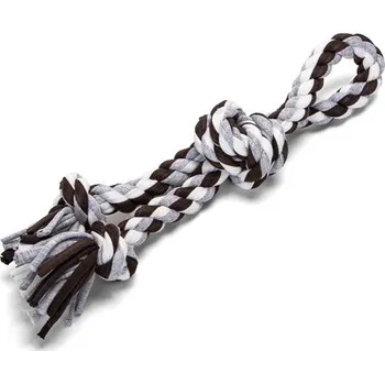 Hračka pro psa Bavlněné lano s hrubým uzlem Nobleza 32 cm - 3 barvy Barva: Hnědá