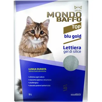 Podestýlka pro kočku Zoodiaco Silikátová podestýlka Mondo Baffo pro kočky 5l