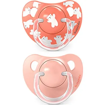 Suavinex Dudlík anatomický silikon Wild & Free 18 m+ 2 ks Růžový