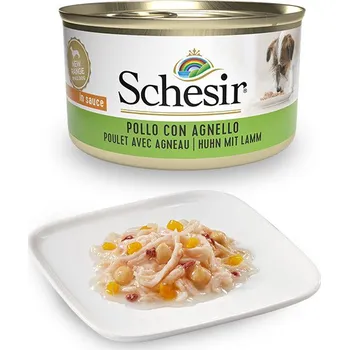 Krmivo pro psa Schesir Dog Adult Petit Cousine - Kuřecí filety a jehněčí 85 g
