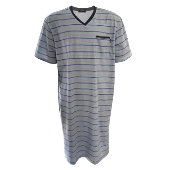 Pánská noční košile Pánská bavlněná noční košile C-lemon - AL3365-V Barva: Šedá, Velikost: L