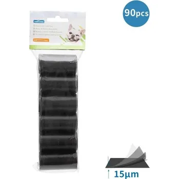 sáček na exkrement Rozložitelné sáčky na exkrementy Nobleza 6 rolek - černé 6 x 15 ks